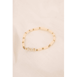 Kralenarmband met tekst Kus / Zusss