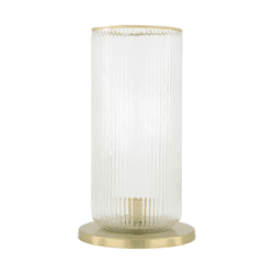 Kandelaar glas ribbel transparant / Zusss