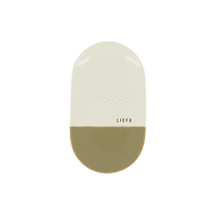 Serveerschaal Liefs 20x11,5cm wit/oker / Zusss