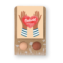 Weggeefcadeautje met 2 zaadbommetjes Bedankt voor je inzet / Blossombs