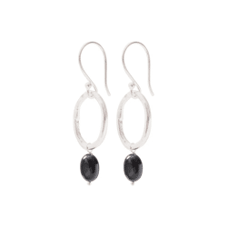 Graceful Black Onyx Earrings / A Beautiful Story