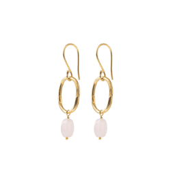 Graceful Rose Quartz Earrings / A Beautiful Story