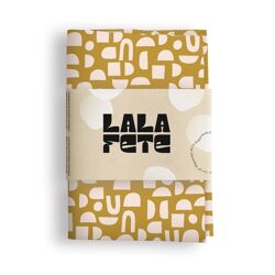 Herbruikbare geschenkdoek Confetti Goud / La La Fete