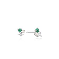 Malachite Star Stud earrings silver / Ania Haie