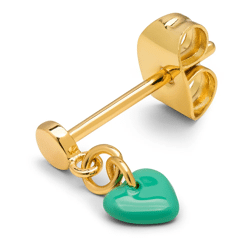 Earstud Short Love U - Light green / Lulu Copenhagen 