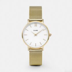 Horloge Minuit mesh Gold, White/gold / Cluse