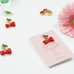 Pin Belles de mai - cerise / Atelier My Lovely Thing 