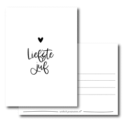 Postkaart Liefste juf / Winkeltje van Anne 