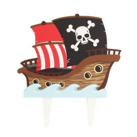 gumpaste pirate ship - cake topper