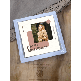 chocoladekaart - Happy Birthday + foto