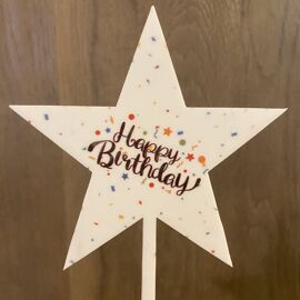 Happy birthday ster - cake topper