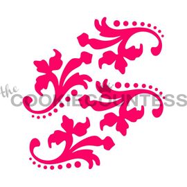 dotted damask - stencil