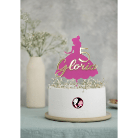 prinses & naam - luxe cake topper