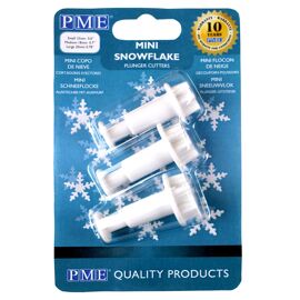 mini snowflakes plunger cutter set/3 