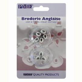  broderie Anglaise three petal & fern leaf  cutters - PME