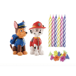 Paw Patrol cake topper met kaarsjes