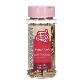 Metallic sugar rods xl - light gold