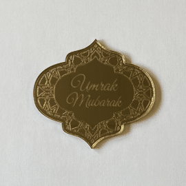 Acrylic  goud spiegelplaatje - Umrak Mubarak