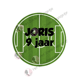 eetbare print - voetbal - rond frosty