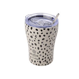 Travel koffiebeker met rietje Leopard Taupe 350 ml / Estia Home Art