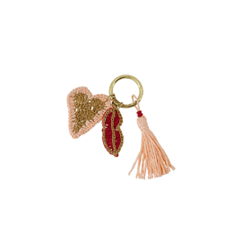 Sleutelhanger hartje multicolor / Zusss