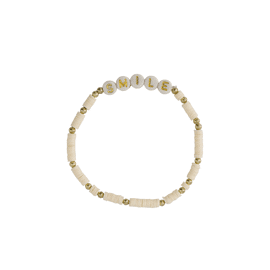 Kralenarmband met tekst smile / Zusss