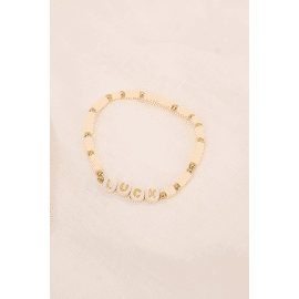 Kralenarmband met tekst luck / Zusss
