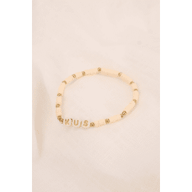 Kralenarmband met tekst Kus / Zusss