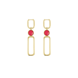 Oorbellen met glassteen / Zusss