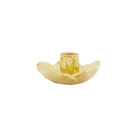 Keramieken kandelaar bloem goud / Zusss