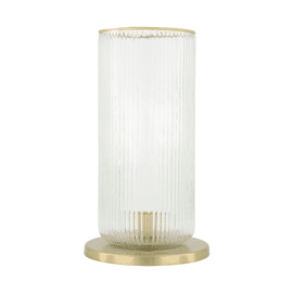 Kandelaar glas ribbel transparant / Zusss