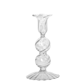 Kandelaar glas bolling L / Zusss