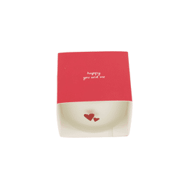 Geurkaars in wikkel happy you and me wit/rood / Zusss