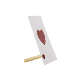 Kaartenstandaard magneet hartje rood / Zusss