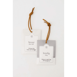 Set van 2 geurzakjes Liever dan lief lovely day off white/grijsblauw / Zusss