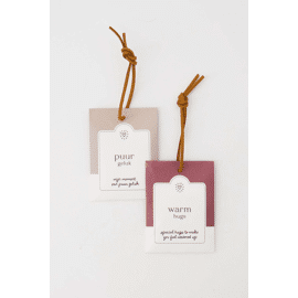 Set van 2 geurzakjes puur geluk warm hugs zand/donkerrood / Zusss