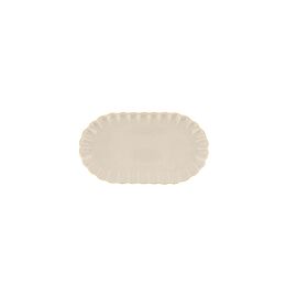 Serveerschaal schulprand 20x11,5 cm beige/goud / Zusss