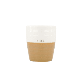 Koffiemok liefs wit/oker / Zusss
