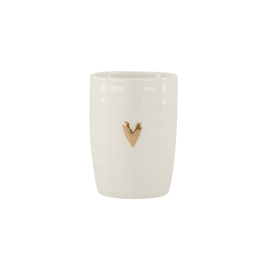 Koffiemok hartje wit/goud / Zusss