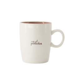 Theemok cup of positivitea wit/lila/zwart / Zusss