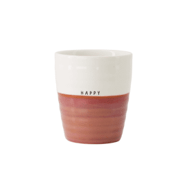 Koffiemok happy wit/burgundy / Zusss