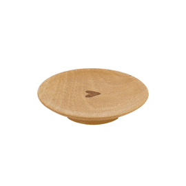 Glastopper hout hartje naturel / Zusss