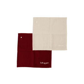 Set van 2 vaatdoekjes hartje zand/port / Zusss