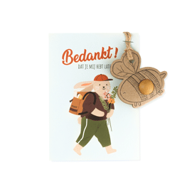 Kaart met bloemhanger en zaadbommetje Bedankt dat je mij hebt laten groeien / Blossombs 