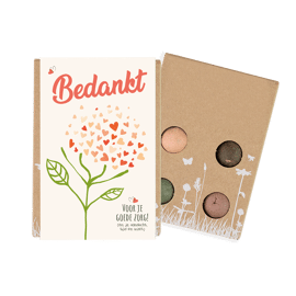 Giftbox met 4 zaadbommetjes Mini - Bedankt / Blossombs