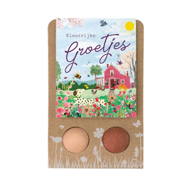 Weggeefcadeautje met 2 zaadbommetjes - Kleurrijke groetjes / Blossombs