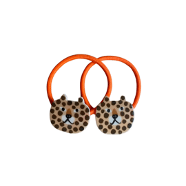 Haarelastiekjes Leopard oranje / Eigenwijzzjes