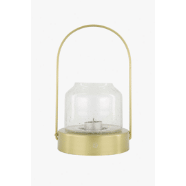 Lantaarn met bubbelglas goud / Zusss