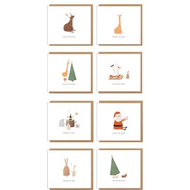 Wenskaarten kerst en nieuw Box/8 / Klein Liefs