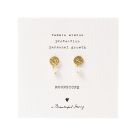 Mini Coin Moonstone Earrings / A Beautiful Story
